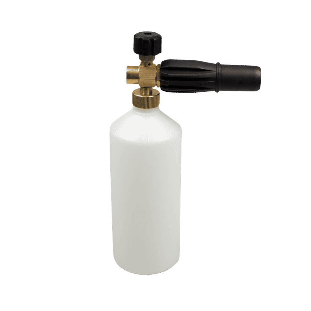 DW Foam Lance — canon à mousse 1 L avec flacon et lance laiton pour nettoyeur haute pression